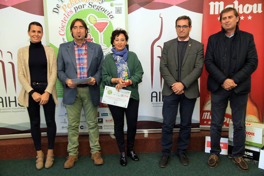 Entrega de los premios de los concursos de tapas, Peketapas y De Cócteles por Segovia