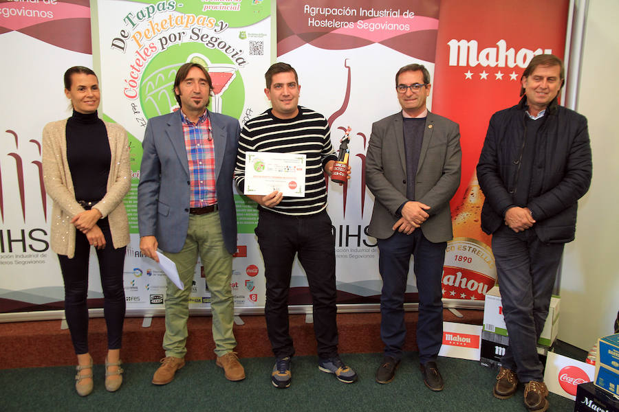 Entrega de los premios de los concursos de tapas, Peketapas y De Cócteles por Segovia