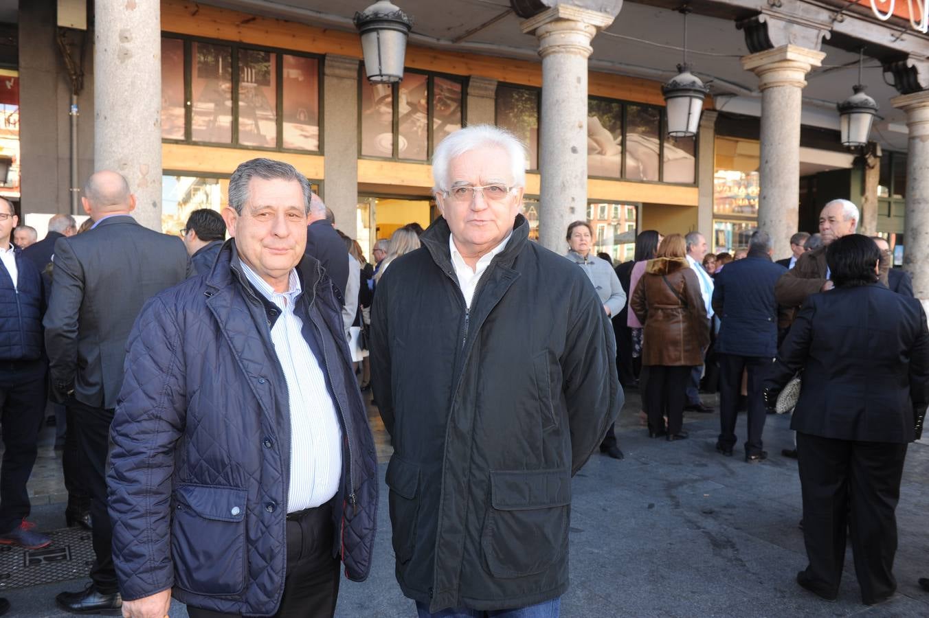 Carlos del Barrio y Juan Moreno, teniente de alcalde y alcalde de Quintanilla de Onésimo, respectivamente. 
