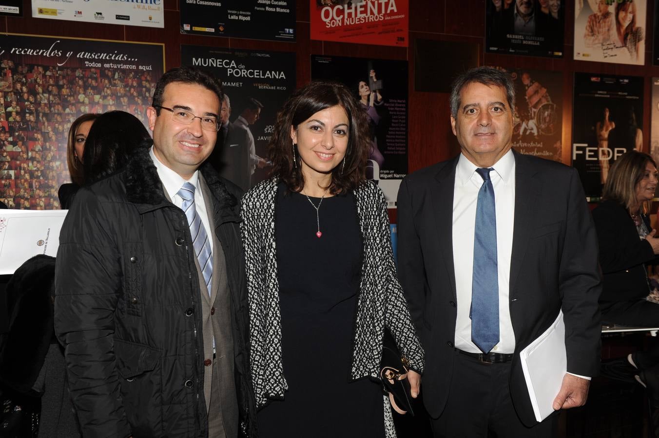 Roberto Díez, alcalde de Peñafiel, junto a su mujer, Ester Redondo y el jefe del Gabinete de Presidencia de La Diputación de Valladolid, Fernando Esgueva.