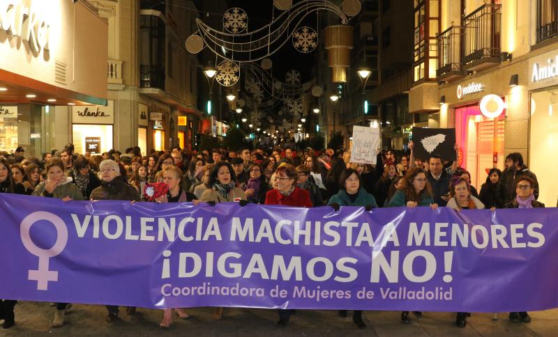 Manifestación en Valladolid contra la violencia de género
