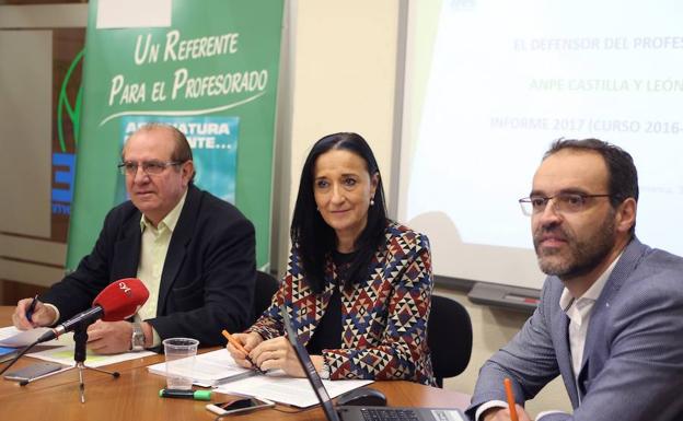 La presidenta de ANPE en Castilla y León, Pilar Gredilla,en la presentación del informe