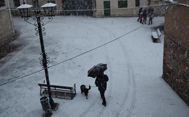 Foto: Nieve en Aguilar de Campoo. Vídeo: Nevada en Guardo