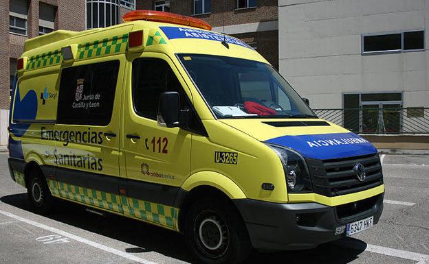 Una ambulancia de soporte vital básico.