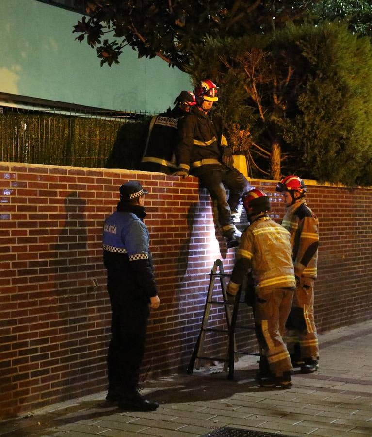 Los bomberos retiraron cascotes, ramas, vallas y luces de Navidad tras los fuertes vientos