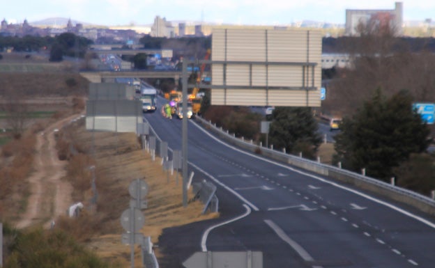 La autovía ha permanecido cortada en sentido a Madrid durante varias horas