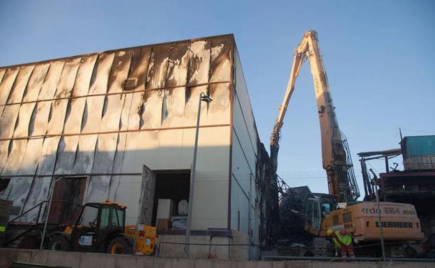 La fábrica de Ornua en Ávila tras el incendio. 