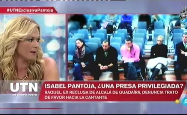 Raquel Martínez, en una de sus intervenciones televisivas hablando sobre Isabel Pantoja.