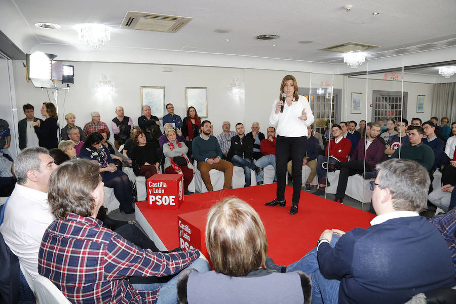Susana Díaz promete en Castilla y León luchar por un PSOE fuerte y ganador