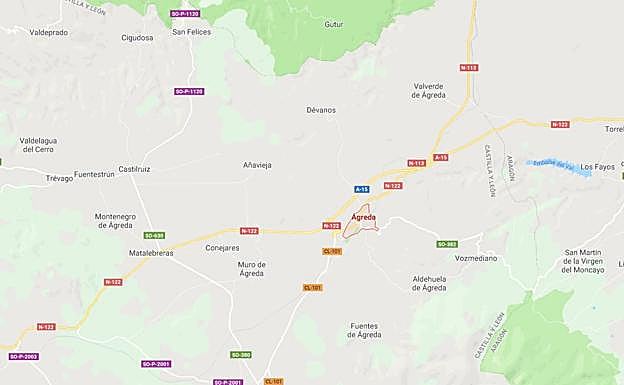 Un fallecido en un accidente de tráfico en la carretera N-113 en Ágreda