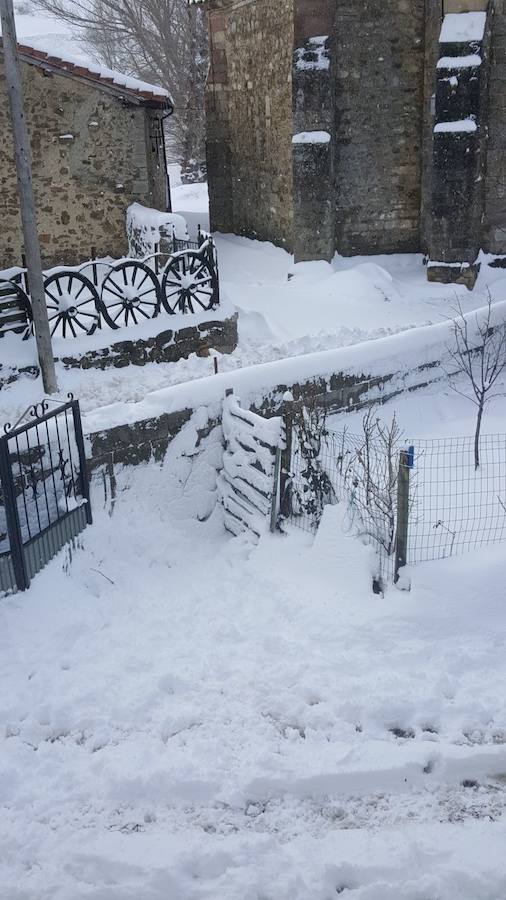 La intensa nevada que ha caído sobre Santa María de Redondo ha dejado estas hermosas imágenes.