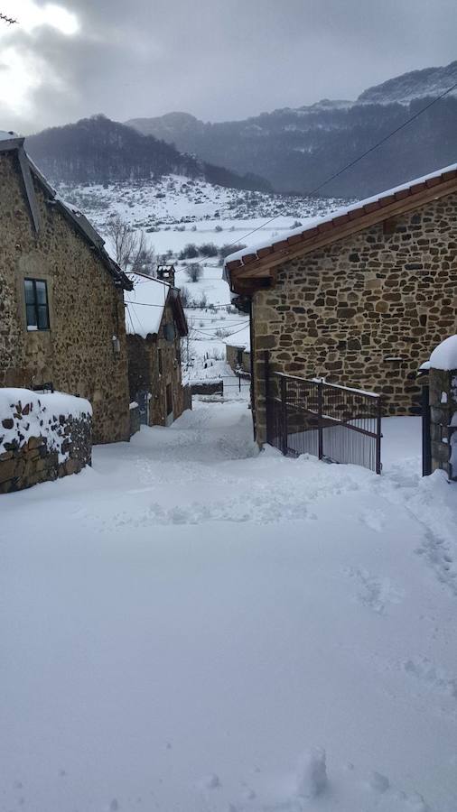 La intensa nevada que ha caído sobre Santa María de Redondo ha dejado estas hermosas imágenes.