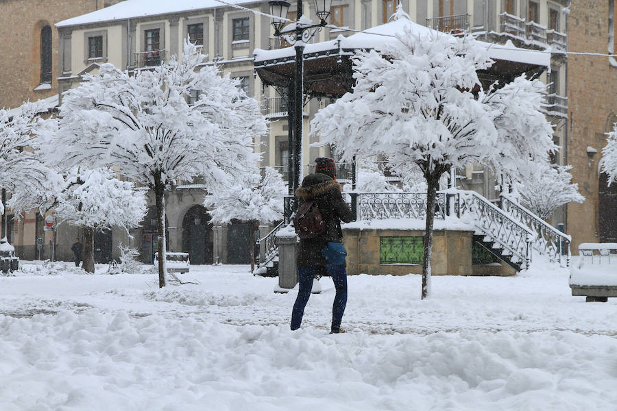 Segovia y provincia han protagonizado la actualidad del temporal del fin de semana. La nieve colapsó sus carreteras y puso un manto blanco en la capital, que muchos aprovecharon para ver el lado positivo y esquiar junto al Acueducto. Pese a la belleza de las imágenes, la nieve complicó la vida de sus ciudadanos.