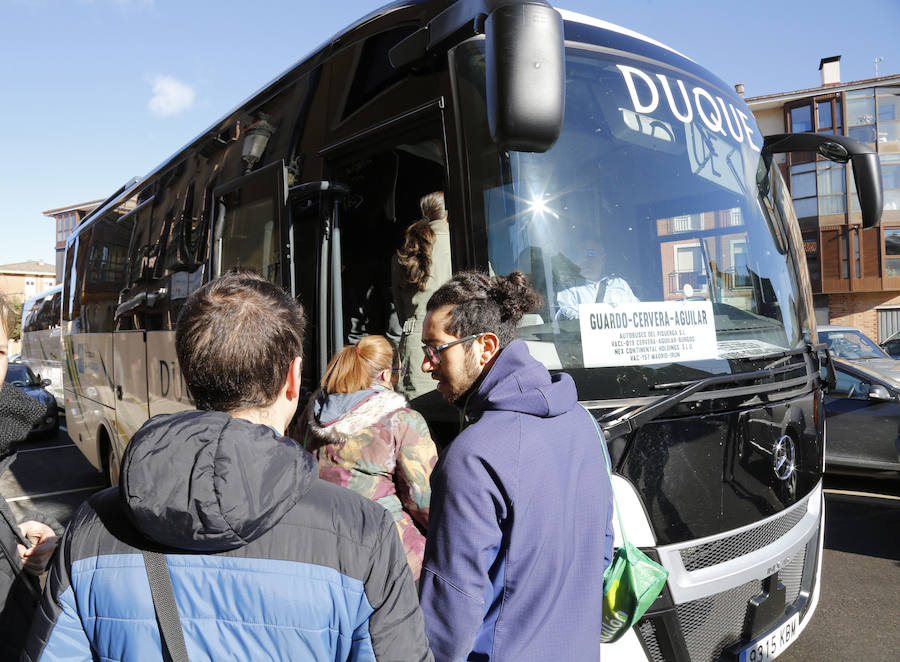 Ruta de autocar entre Guardo, Cervera y Aguilar