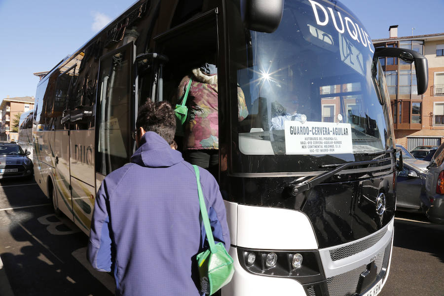 Ruta de autocar entre Guardo, Cervera y Aguilar