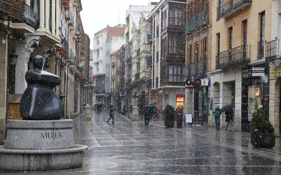 Nieva en Palencia