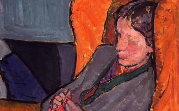 Pintura en la que aparece Virginia Woolf. 