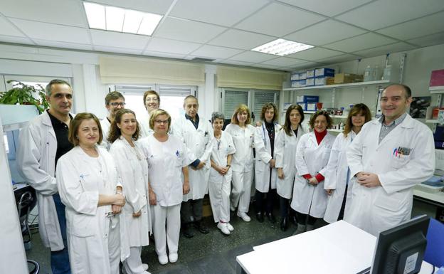 Parte de los profesionales que desarrollan su labor en el servicio de Alergología del Complejo Asistencial de Salamanca. 