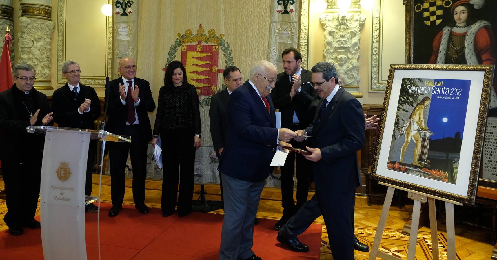 Se trata de una imagen del fotógrafo aficionado Carlos Jesús Platero Rodríguez, que capta en primer plano la talla del Señor Atado a la Columna, de Gregorio Fernández | El periodista, poeta y escritor Ángel María de Pablos se encargará de pronunciar el pregón