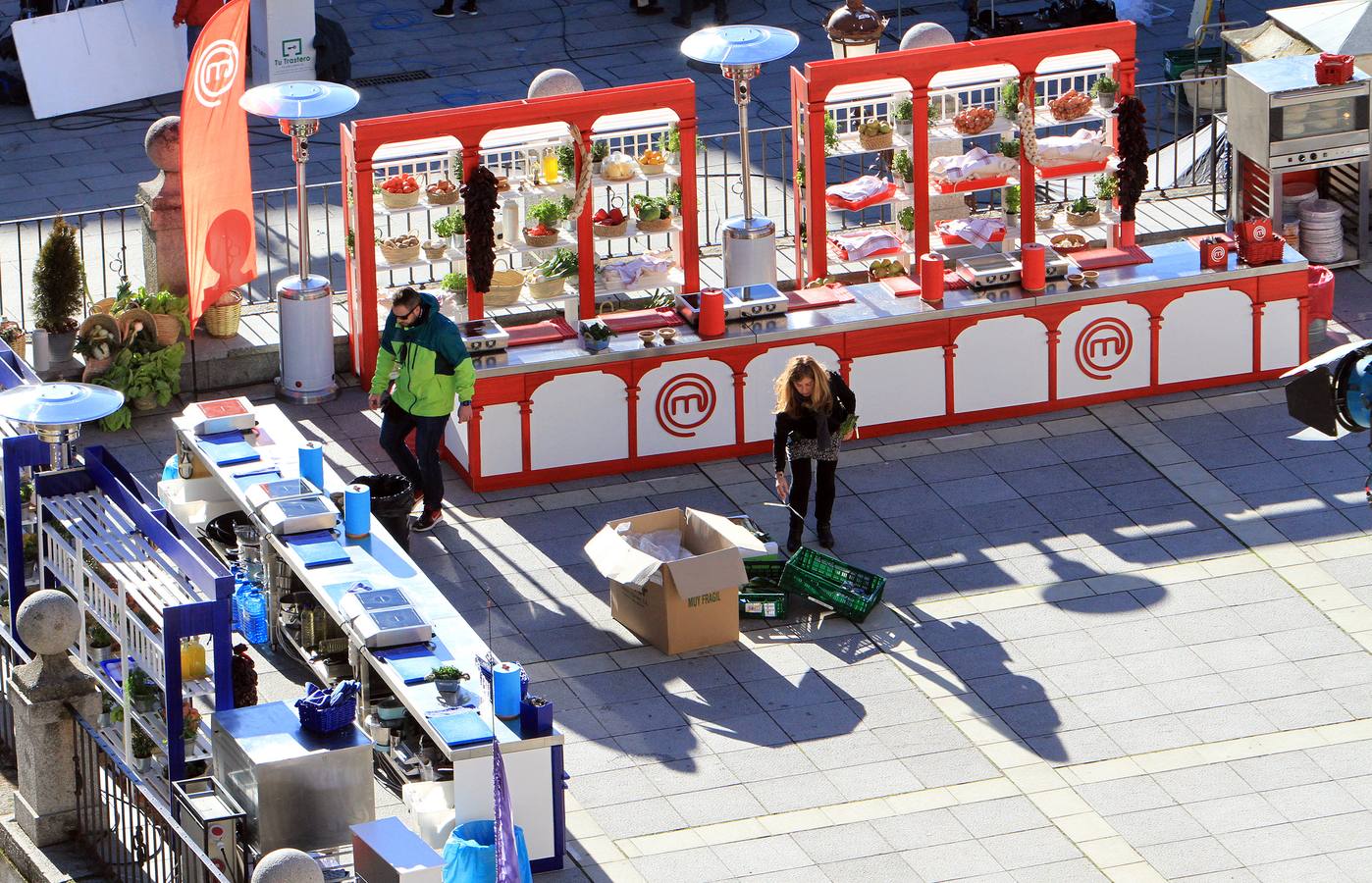 El rodaje se lleva a cabo hoy en la terraza de Santa Columba, junto al Acueducto, con extremado secretismo para no desvelar la identidad de los concursantes elegidos