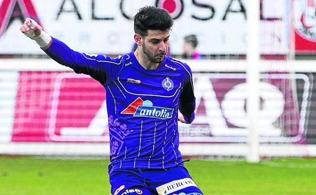 Héctor Galiano, en su último partido con el Palencia Cristo.