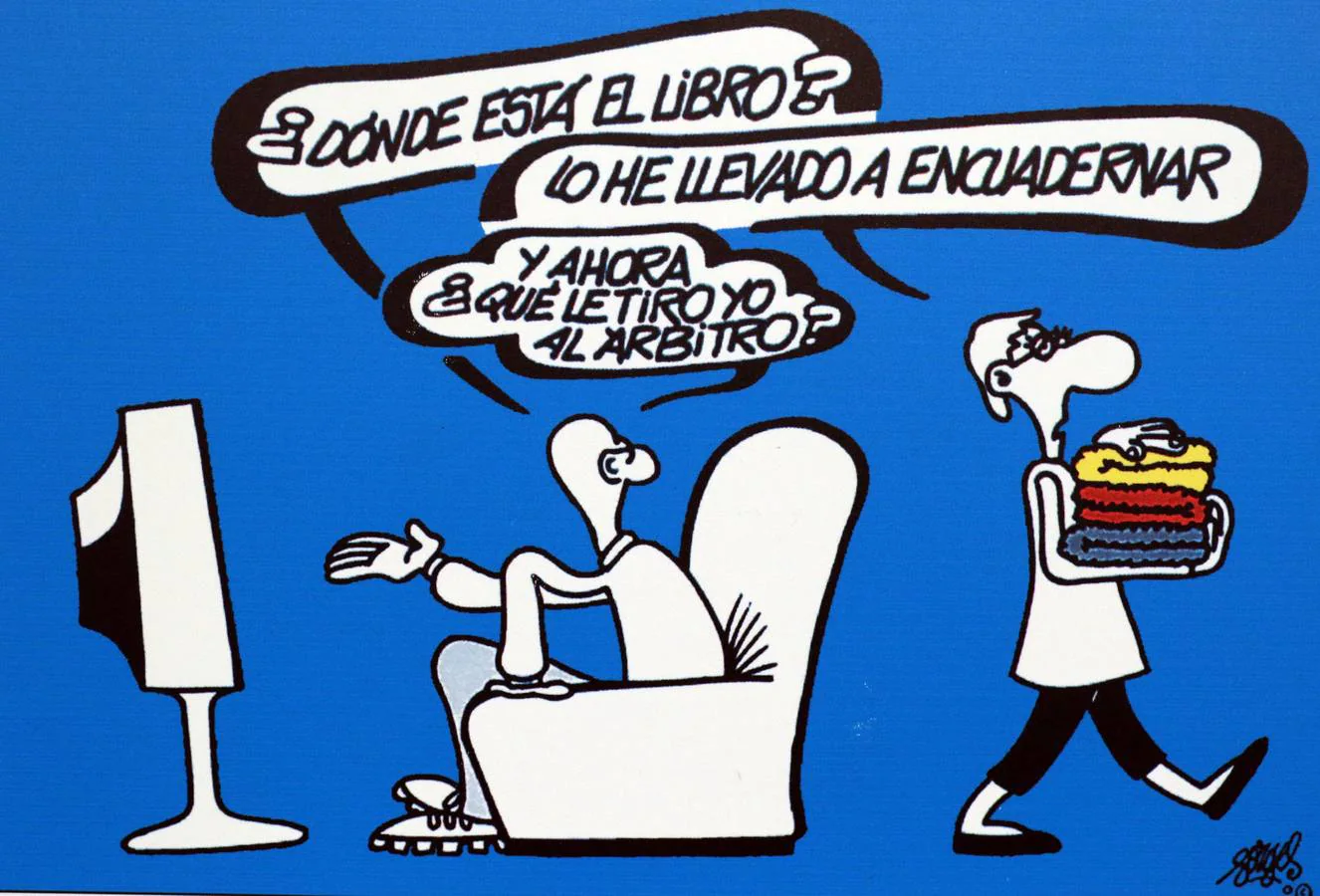 Una selección de medio centenar de viñetas dan testimonio de la labor del humorista gráfico Antonio Fraguas 'Forges' como cronista de la realidad