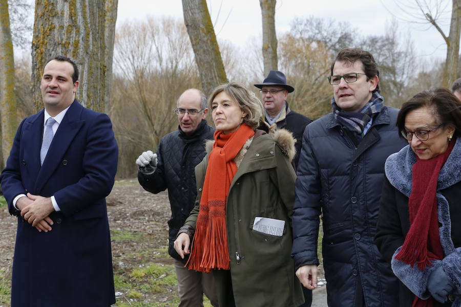 La ministra de Agricultura y Pesca, Alimentación y Medio Ambiente, Isabel García Tejerina, visitó esta mañana el parque fluvial de la Aldehuela, en Salamanca, y la Isla del Soto. 