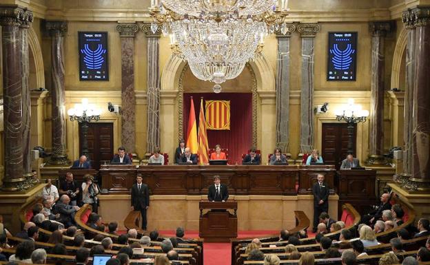 Sesión del Parlamento de Cataluña. 