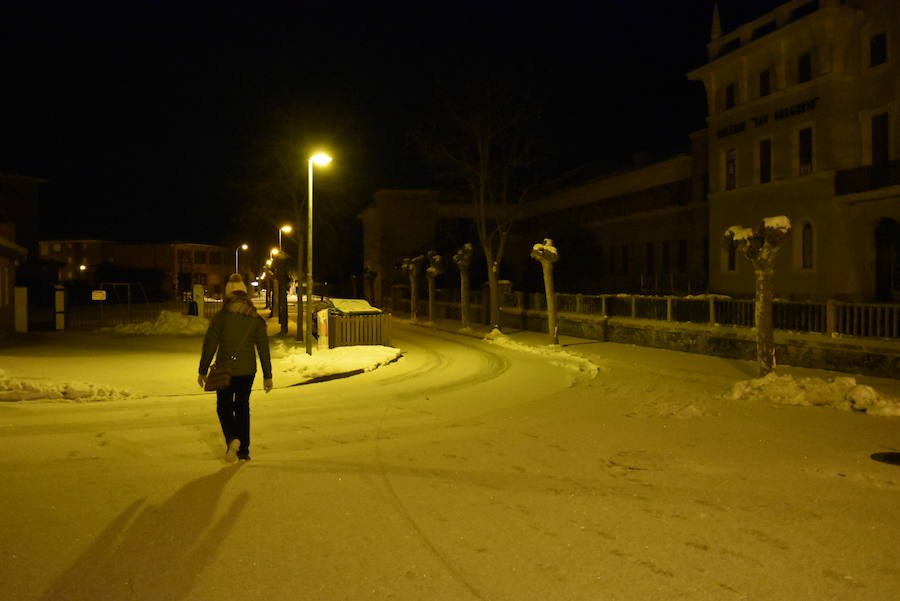 Nieve y hielo en Aguilar este jueves