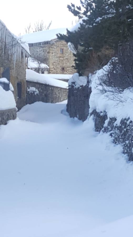 Deja de nevar en Palencia, pero la nieve tardará en marcharse