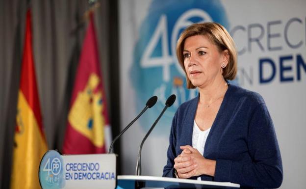 La presidenta del PP de Castilla-La Mancha, María Dolores de Cospedal.