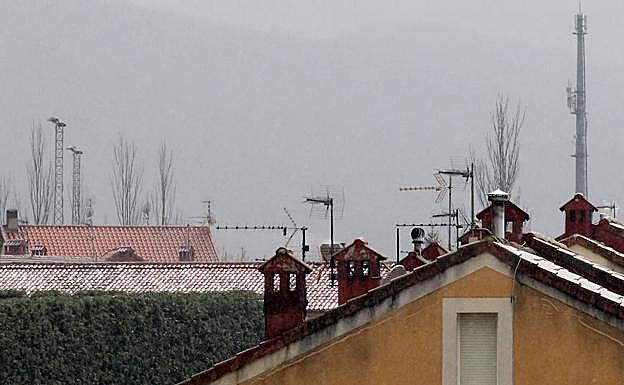 Antenas en el municpio de Palazuelos de Eresma. 