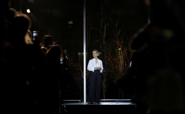 Carolina Herrera, al finalizar el desfile. 