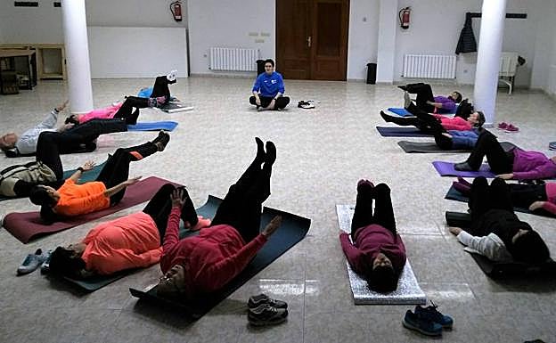 Clase de pilates en Autilla. 