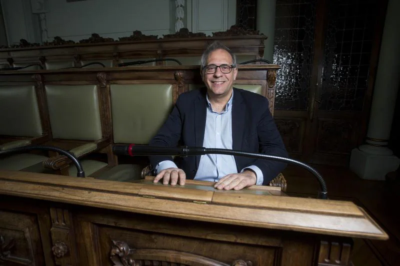 José Antonio Martínez Bermejo, en su sillón de portavoz municipal del PP. 