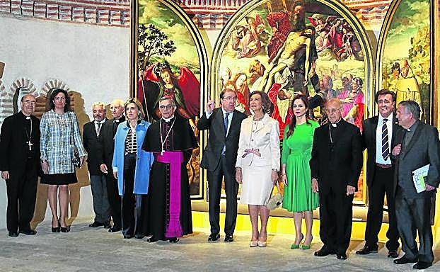 La reina Sofía acudió en mayo a la inauguración de la exposición en Cuéllar. 