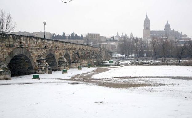 Temporal de frío y nieve en Salamanca.