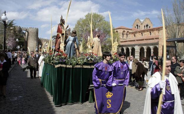 Programa de procesiones del Domingo de Ramos, 25 de marzo, en Ávila