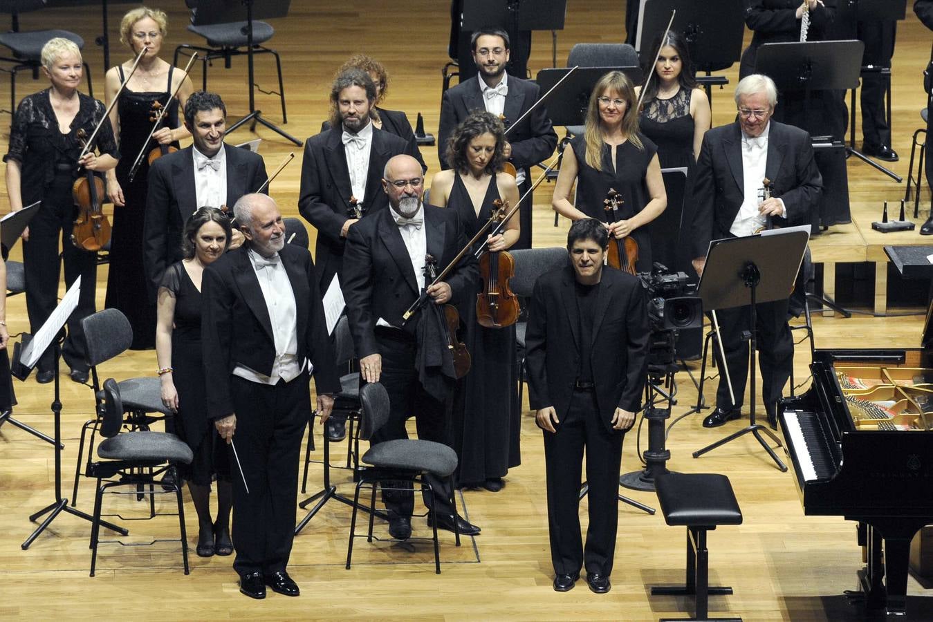 22.10.15 Junto al pianista Javier Perianes, en el Ciclo de conciertos de piano de Beethoven en el Auditorio Miguel Delibes.