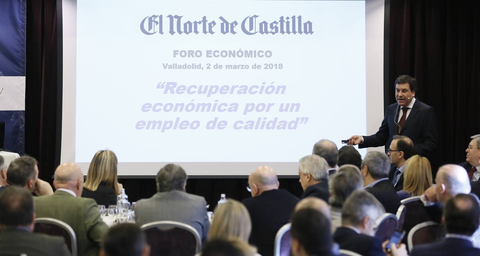 En su intervención, el consejero de Empleo de la Junta de Castilla y León, ha analizado los retos de su departamento