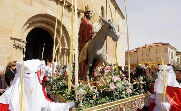 Un momento de la procesión de la entrada de Jesús en Jerusalén. 