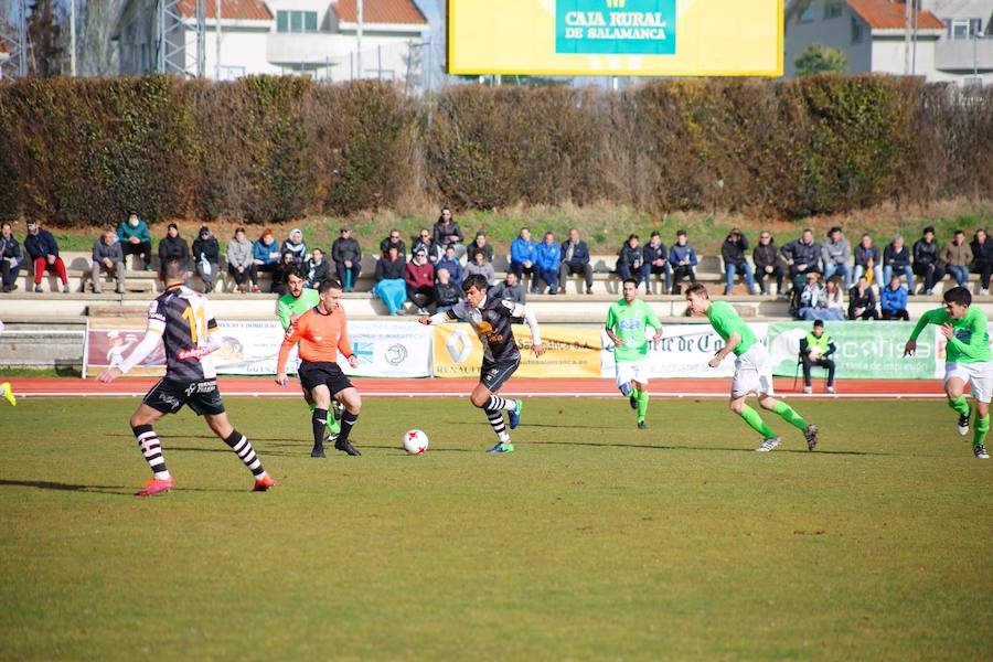 Importante victoria en la prolongación de Unionistas de Salamanca. Un balón colgado por Jorge Alonso en el 93 fue cabeceado por Isaac Manjón a las mallas para darle el triunfo a los salmantinos en un flojo partido del equipo de Astu en Las Pistas ante el Almazán