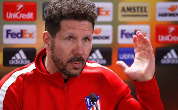 Diego Pablo Simeone, en rueda de prensa. 