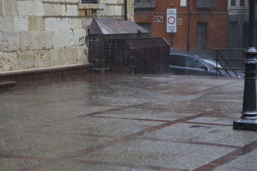 Fotos: Aguacero en la ciudad de Palencia