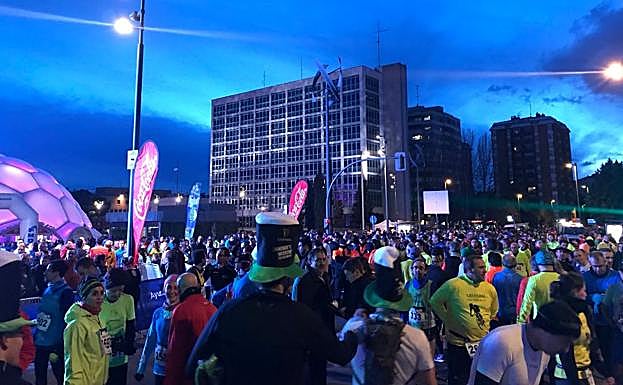 Momentos antes de la salida de la carerra Ríos de Luz de Valladolid.