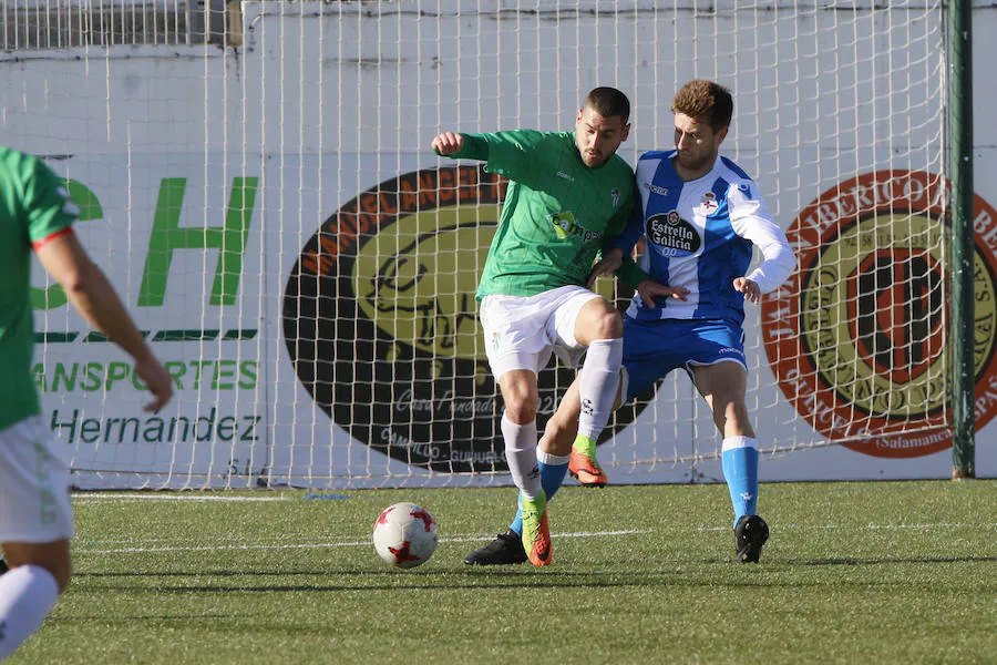 El equipo chacinero cae ante el filial del Deportivo de La Coruña en lo que es la segunda derrota seguida del equipo charro, que cae al 12º puesto 