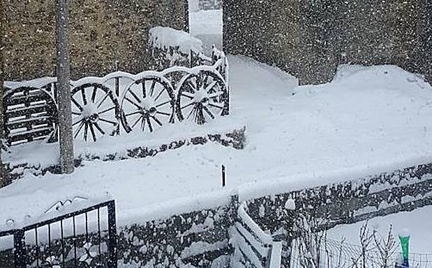 Nieve en Santa María de Redondo.