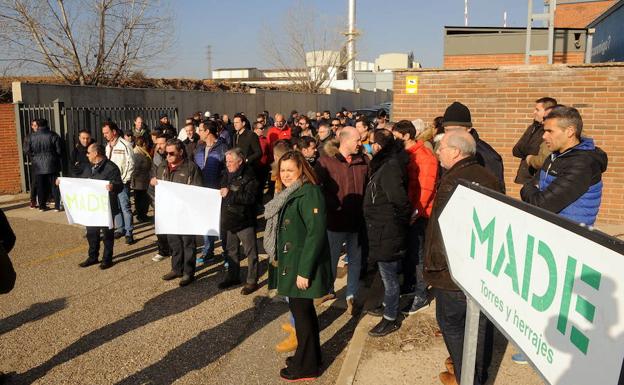 Protesta de los trabajadores de Made el pasado mes de febrero.