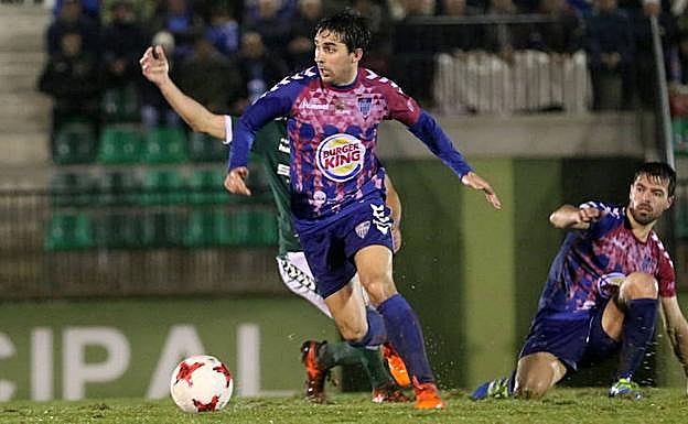 Quino, durante el partido disputado frente al Toledo.