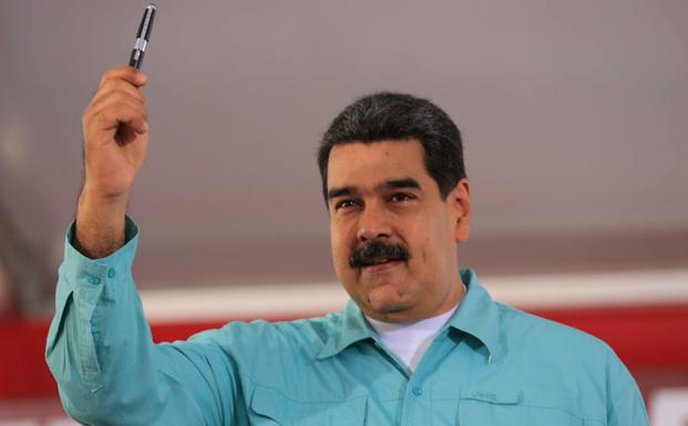 Nicolás Maduro, durante un encuentro con educadores simpatizantes del chavismo. 